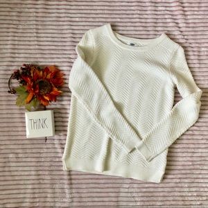 Cream Chevron Old Navy Sweater